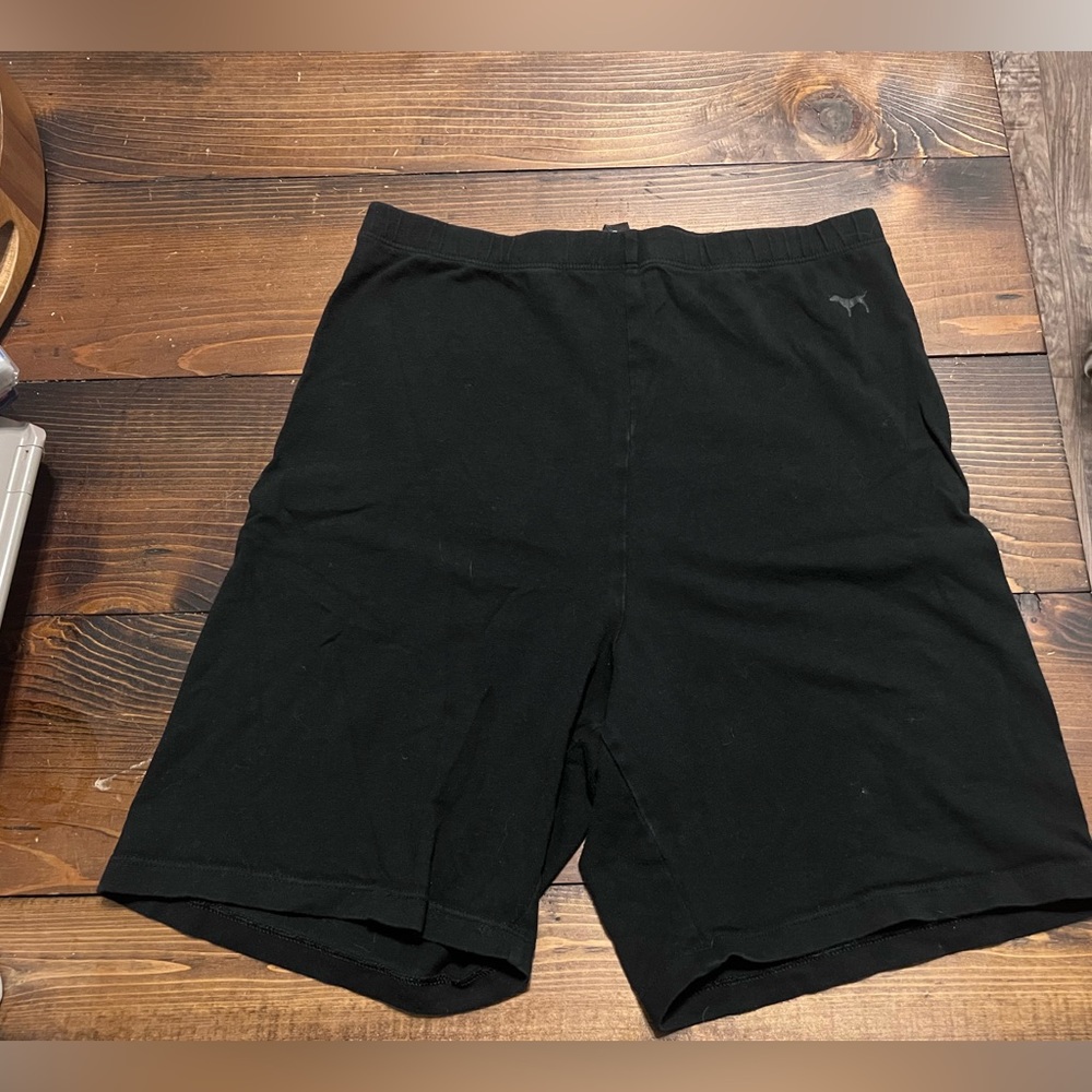 Pink bicycle shorts, black